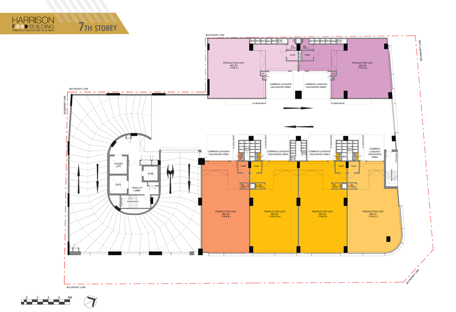 Harrison Food Building Factory 7th Storey floor plan