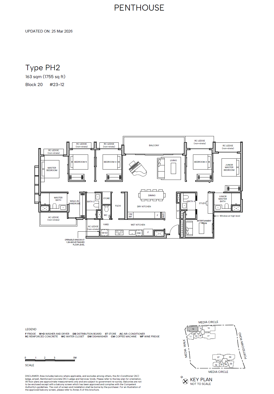 Hudson Place Residences 5BR + Entertainment Room + Flexi PH2 floor plan