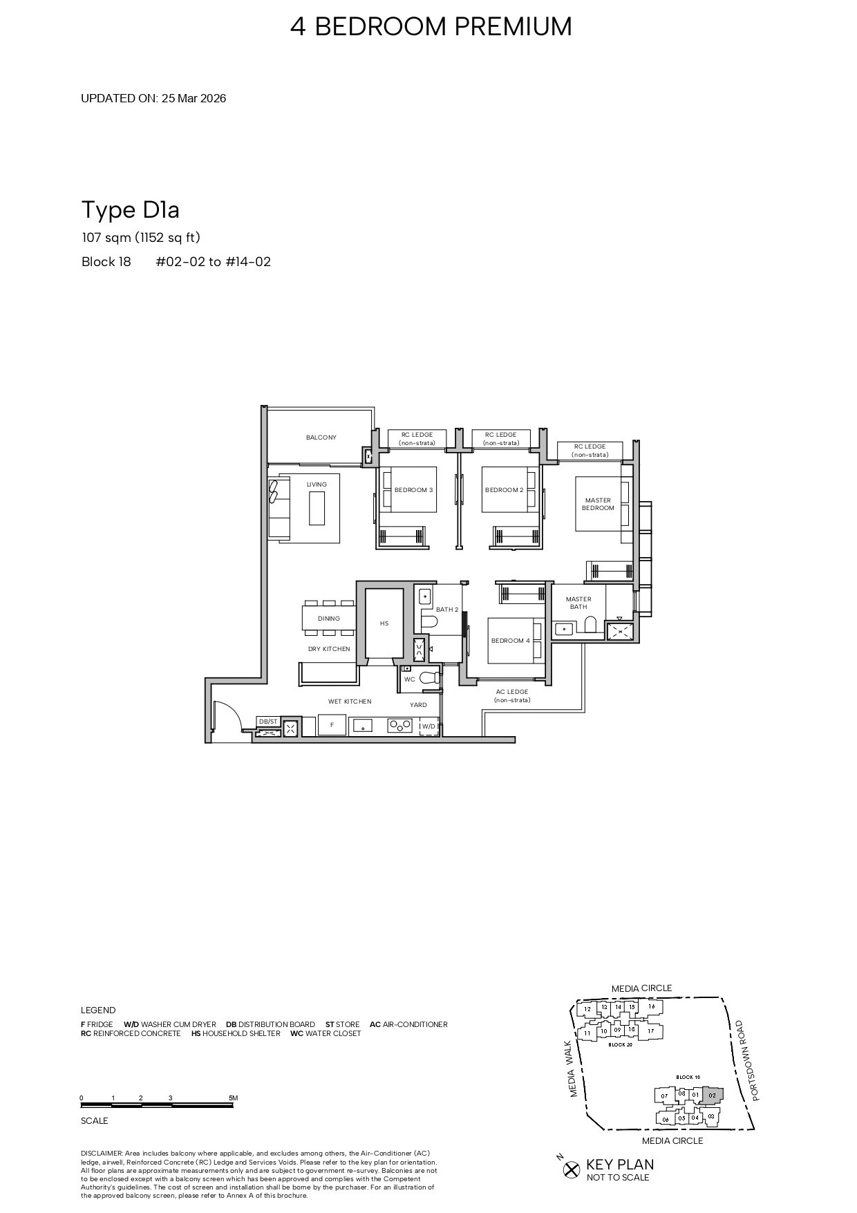 Hudson Place Residences 4 BEDROOM PREMIUM D1a floor plan
