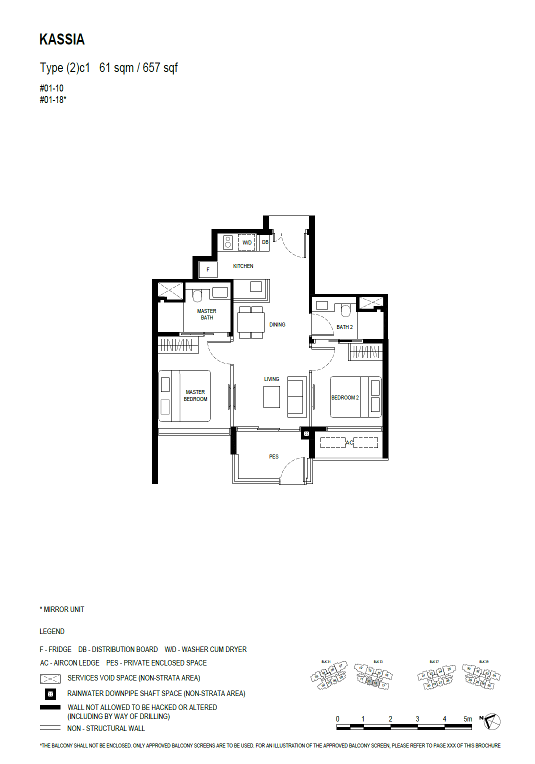 Kassia 2 Bedroom (2)c1 floor plan