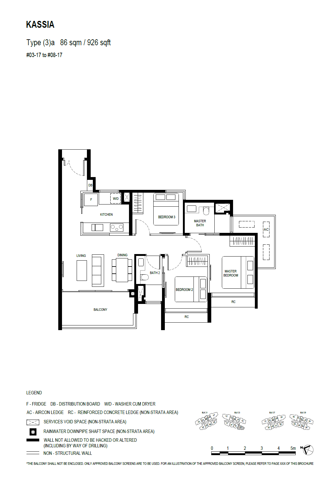 Kassia 3 Bedroom (3)a floor plan