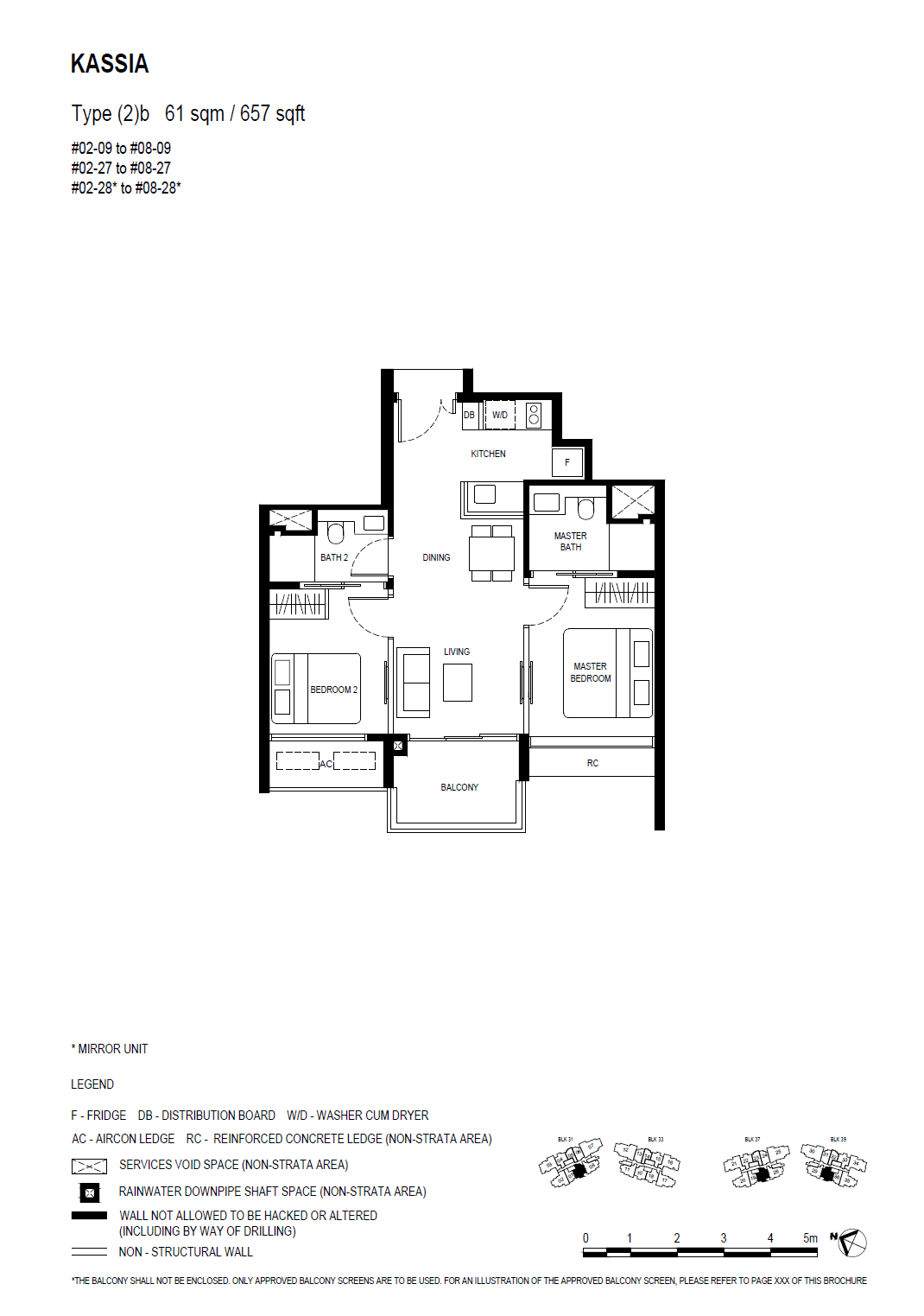 Kassia 2 Bedroom (2)b floor plan