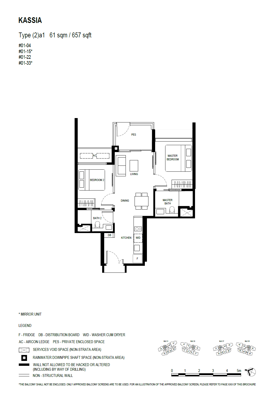 Kassia floor plan (2)a1 — 2 Bedroom