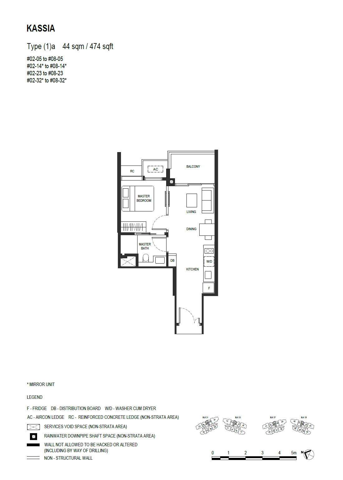Kassia floor plan (1)a — 1 Bedroom