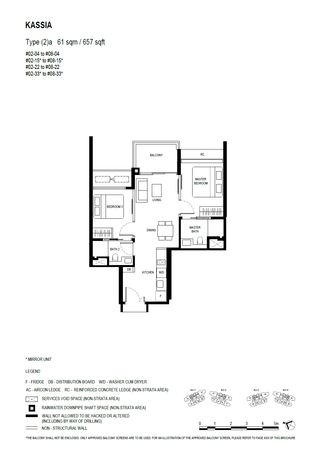 Kassia floor plan (2)a — 2 Bedroom