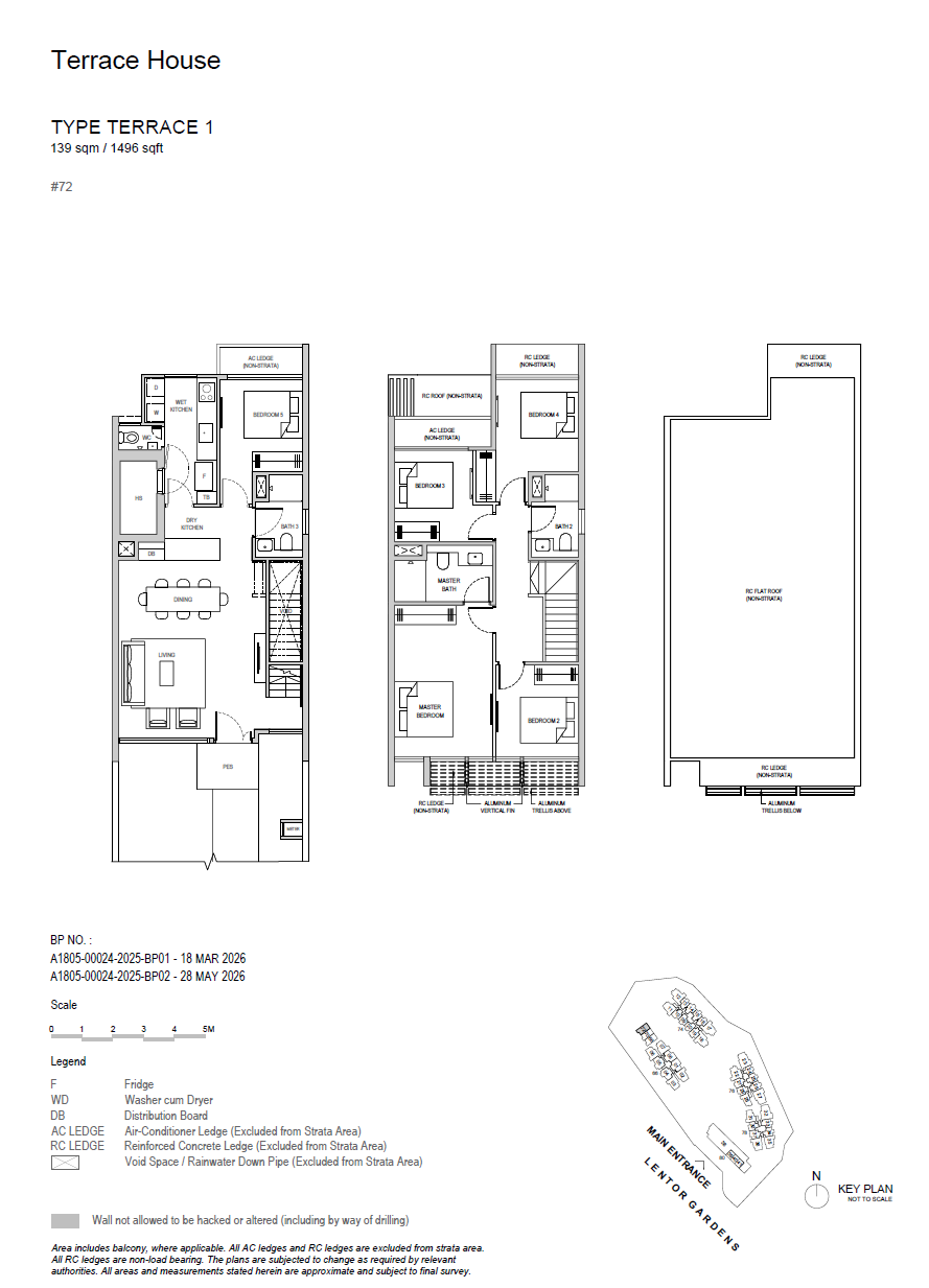 Lentor Gardens Residences floor plan TERRACE 1 — STRATA TERRACE HOUSE