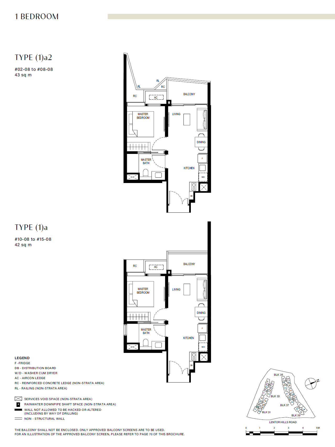 Lentor Hills Residences floor plan (1)a — 1 Bedroom