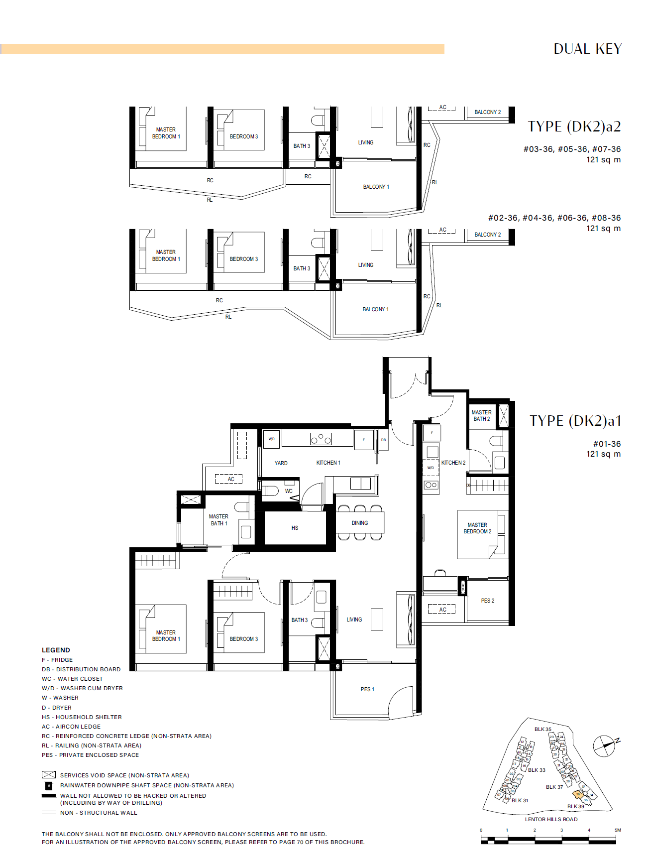 Lentor Hills Residences 3 Bedroom Dual-Key (DK2)a2 floor plan