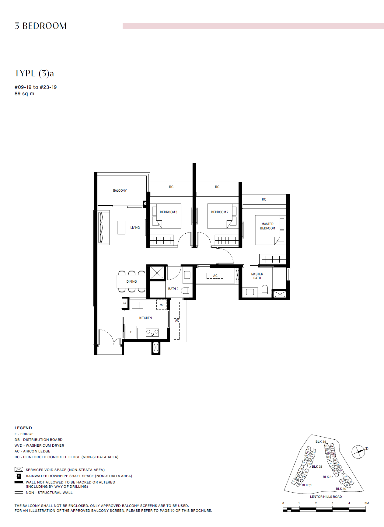 Lentor Hills Residences 3 Bedroom (3)a floor plan