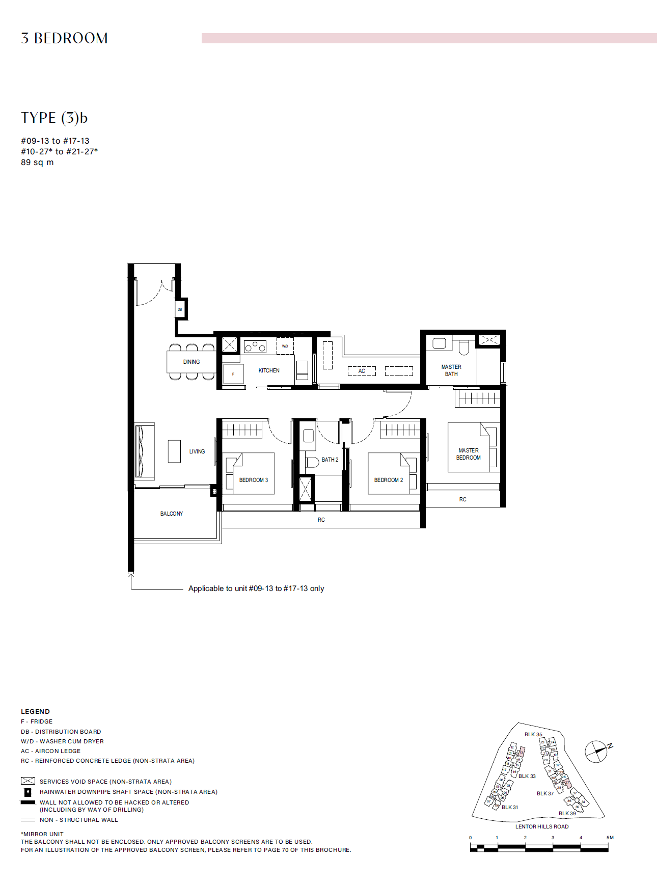 Lentor Hills Residences 3 Bedroom (3)b floor plan