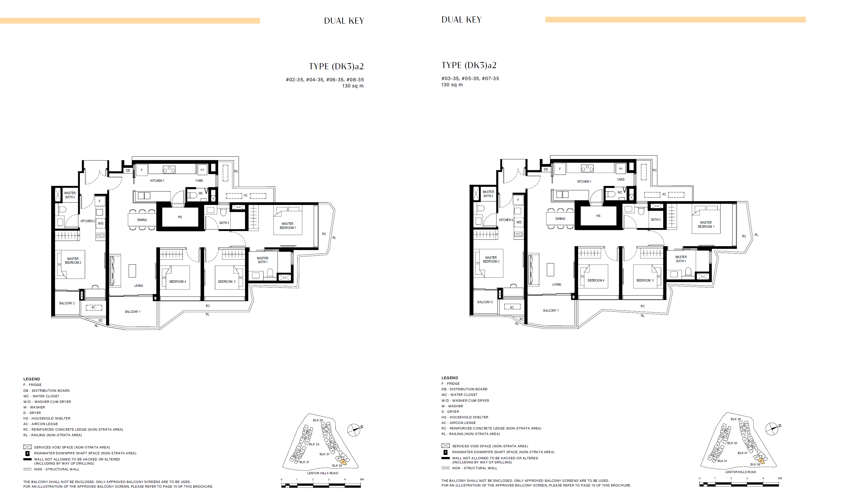 Lentor Hills Residences 4 Bedroom Dual-Key (DK3)a2 floor plan