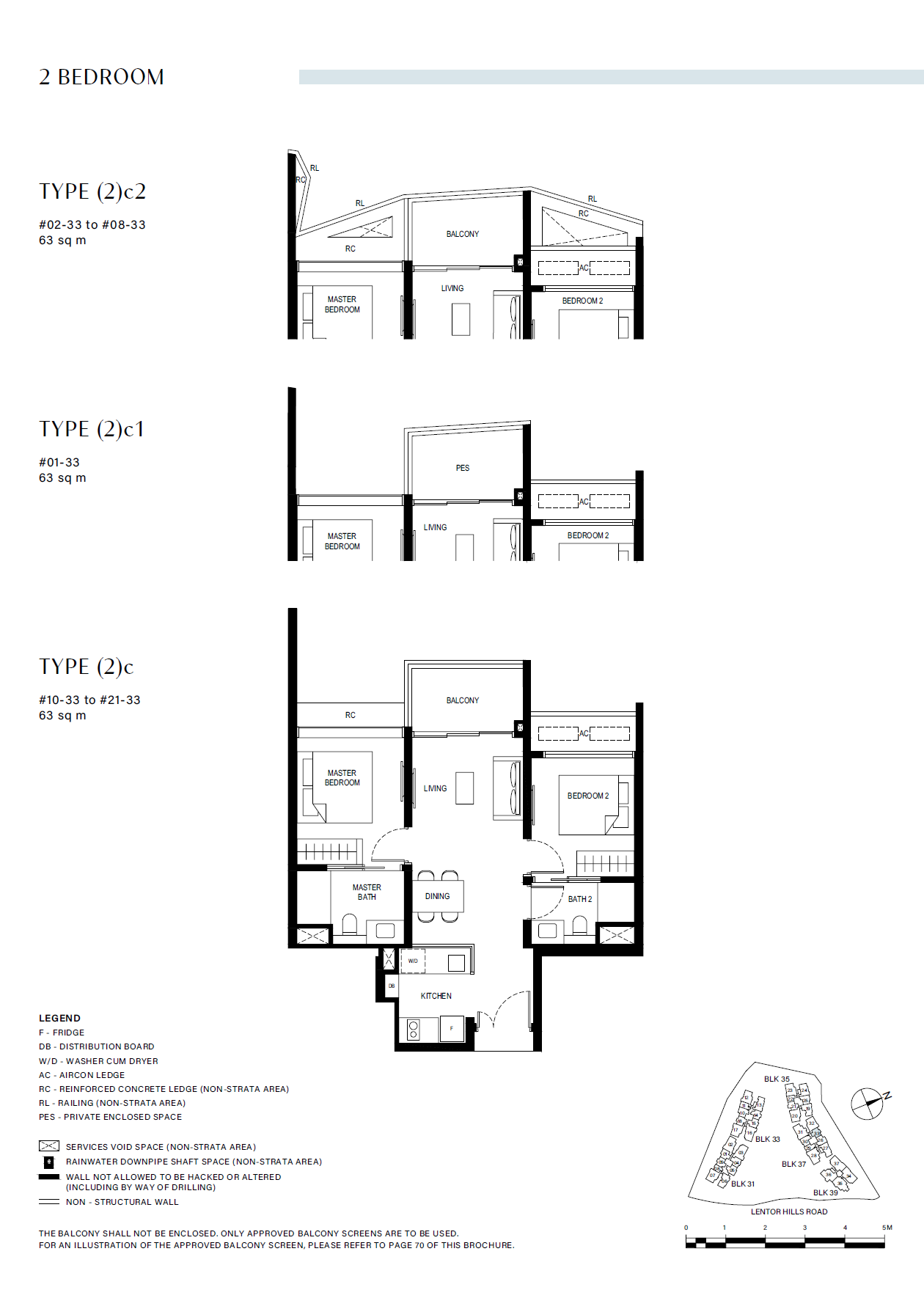 Lentor Hills Residences 2 Bedroom (2)c floor plan