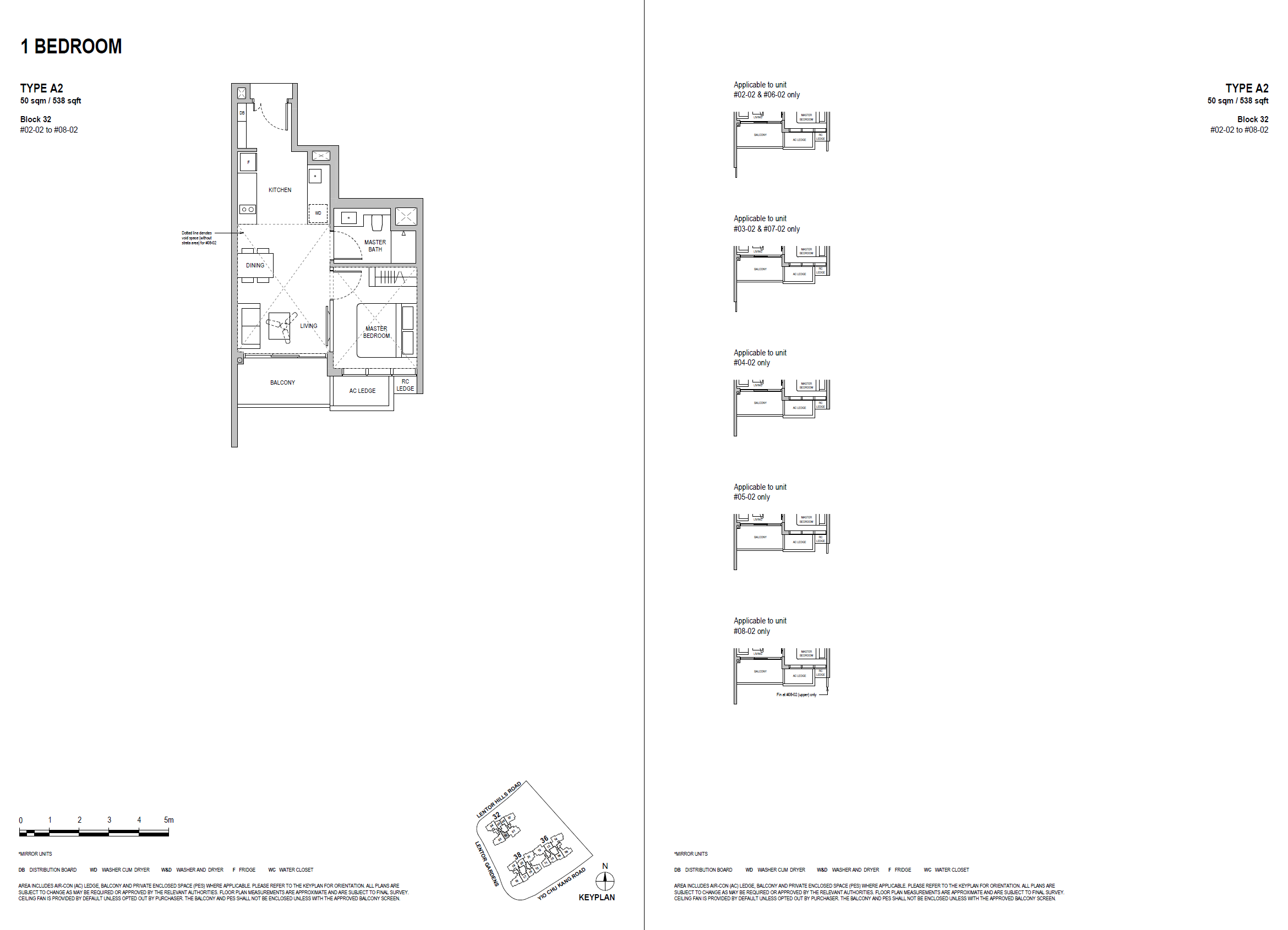 Lentoria floor plan A2 — 1 Bedroom