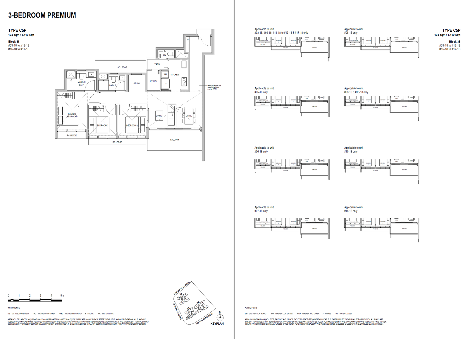 Lentoria 3 Bedroom Premium C5P floor plan