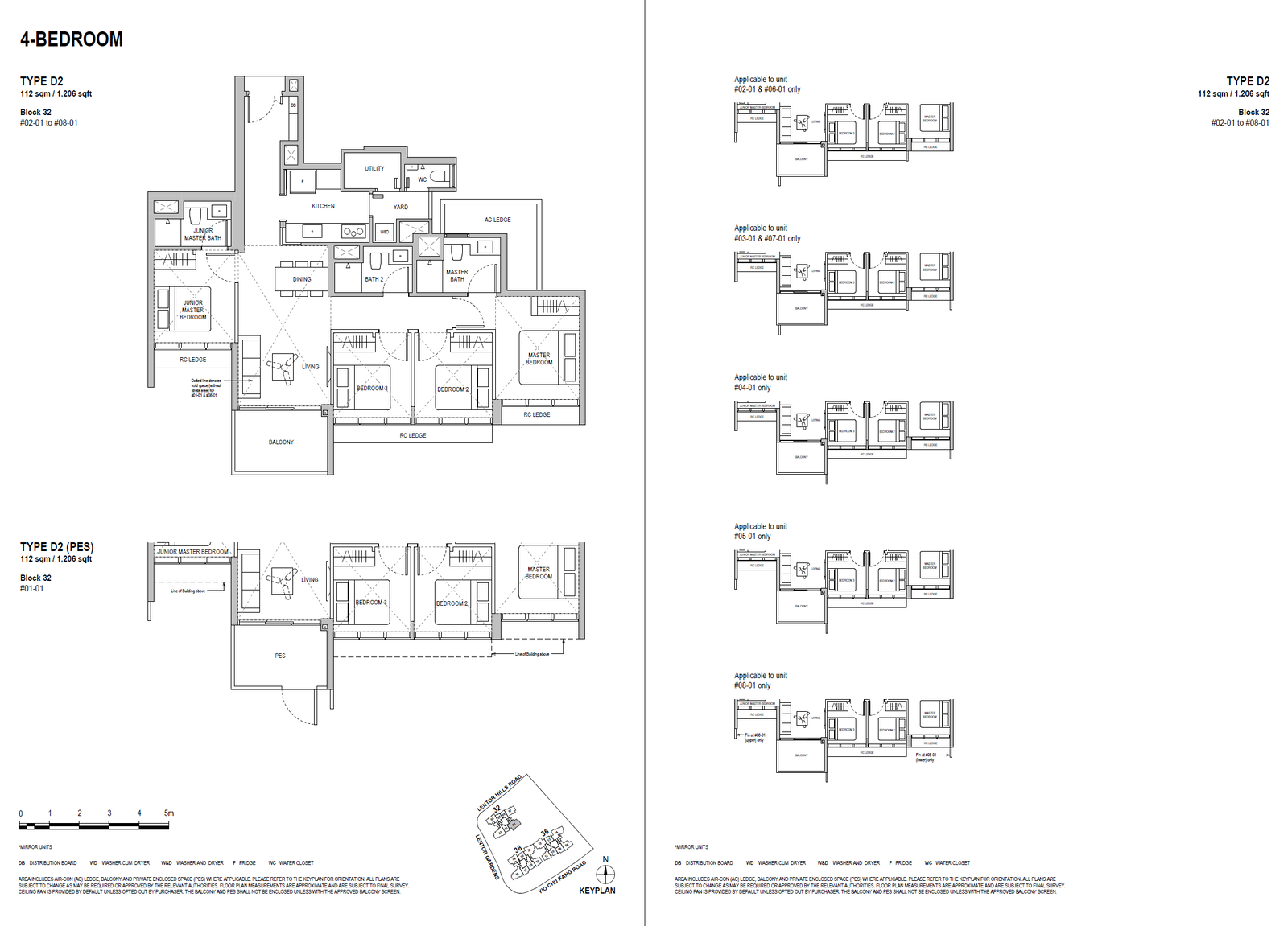 Lentoria 4 Bedroom D2(PES) floor plan