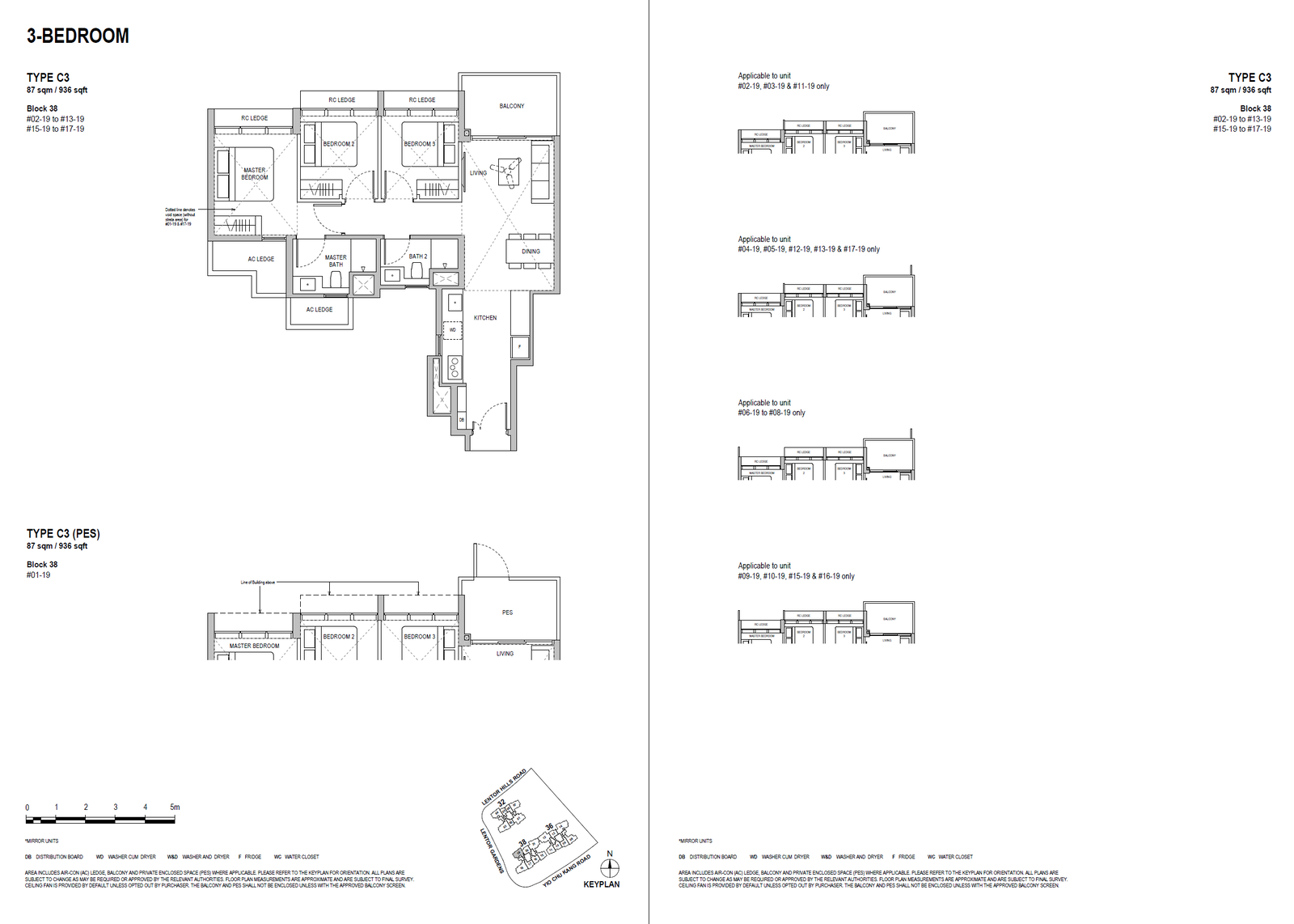 Lentoria 3 Bedroom C3(PES) floor plan