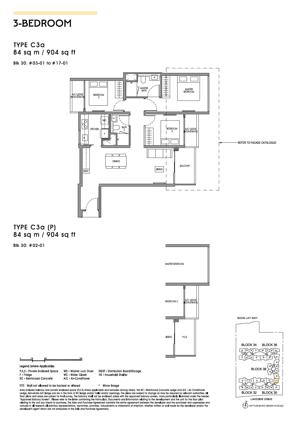 Lucerne Grand 3 Bedroom C3a(P) floor plan