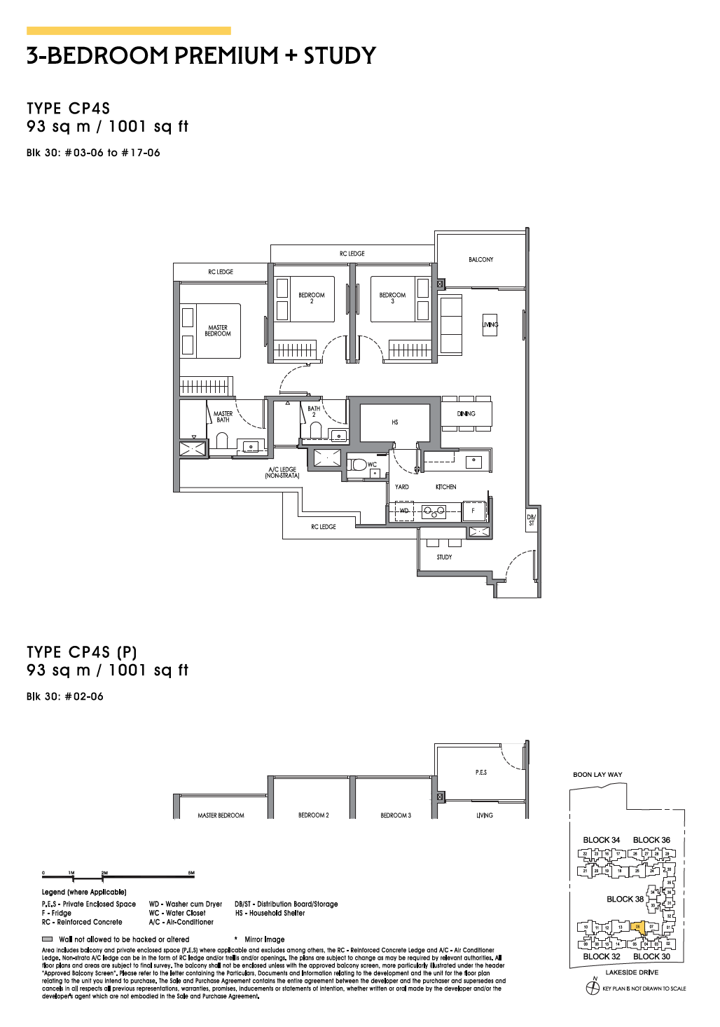 Lucerne Grand 3BR Premium + Study CP4S(P) floor plan