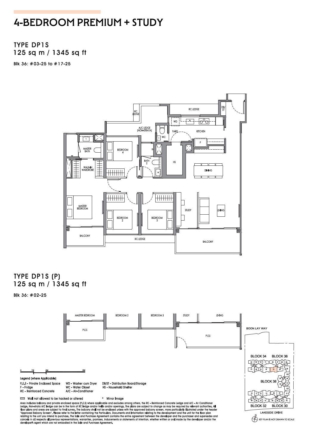 Lucerne Grand 4 Bedroom Premium + Study DP1S(P) floor plan
