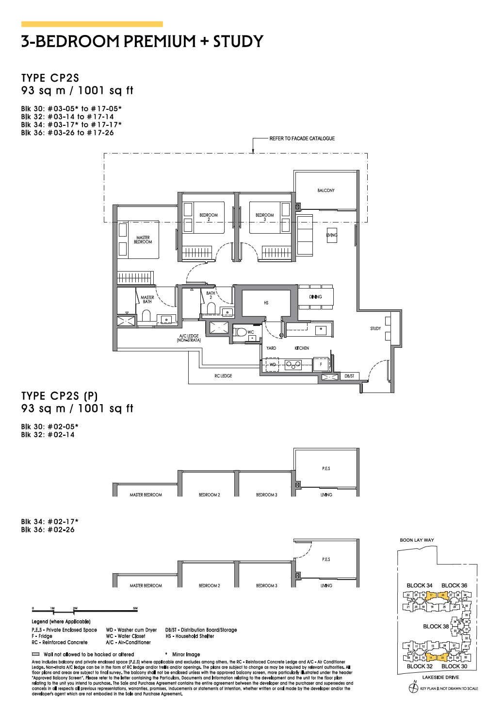 Lucerne Grand 3BR Premium + Study CP2S(P) floor plan