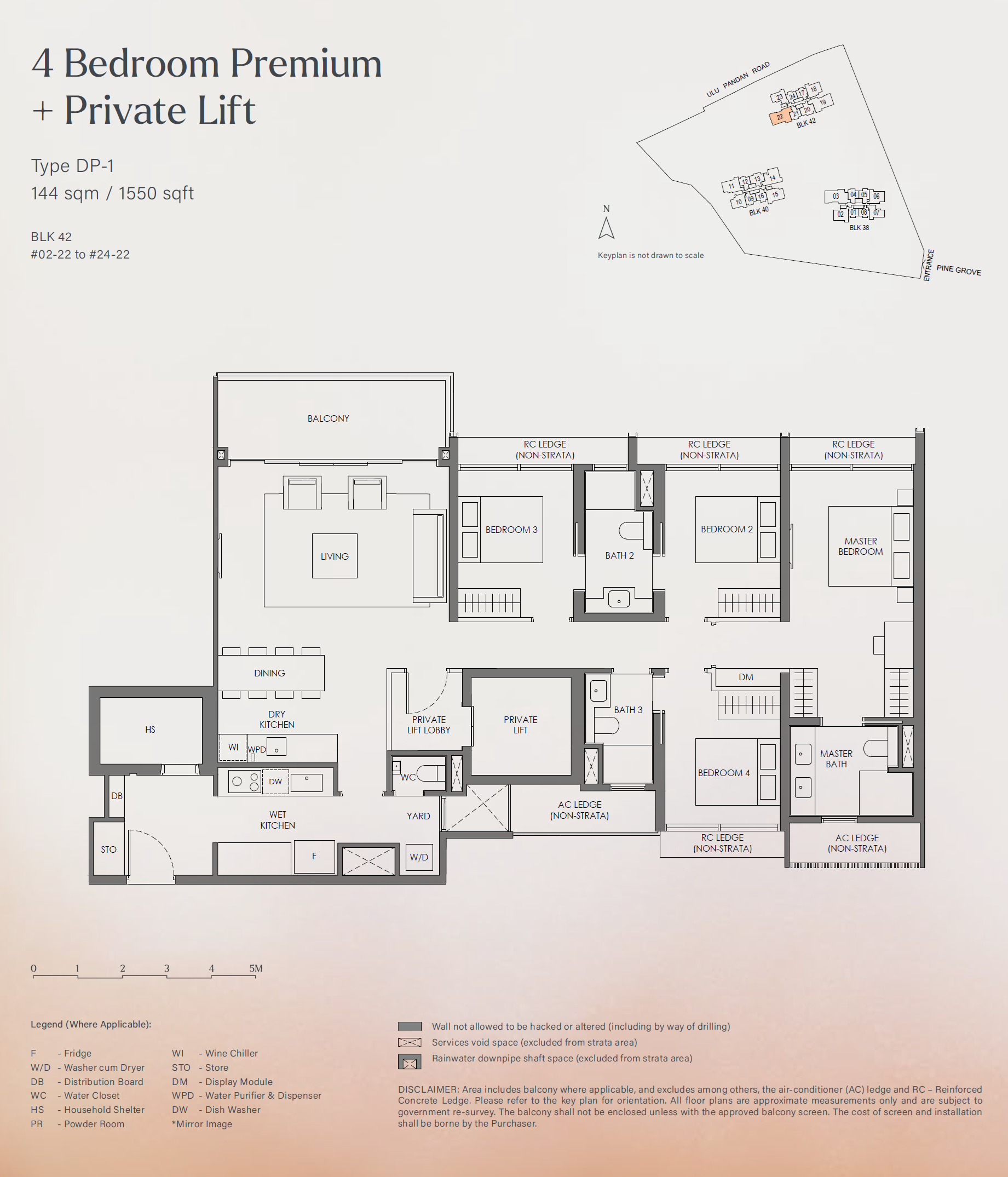 Nava Grove floor plan DP-1 — 4 Bedroom Premium + Private Lift 