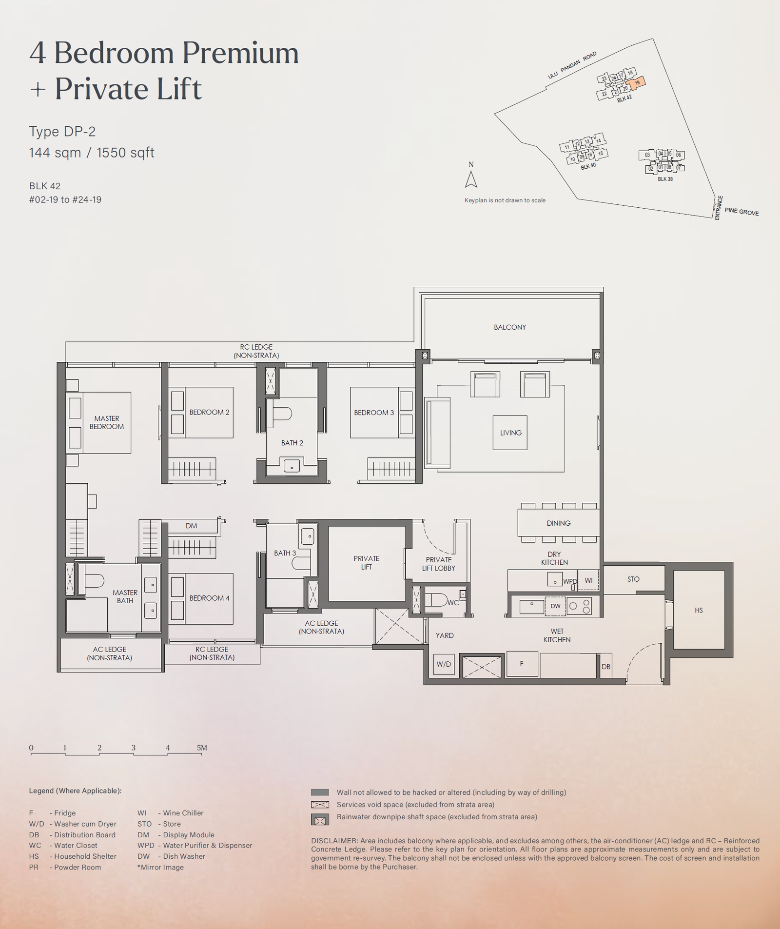 Nava Grove floor plan DP-2 — 4 Bedroom Premium + Private Lift