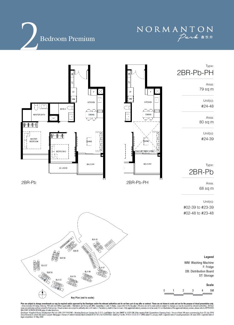 Normanton Park floor plan 2BR-Pb-PH — 2 Bedroom Premium
