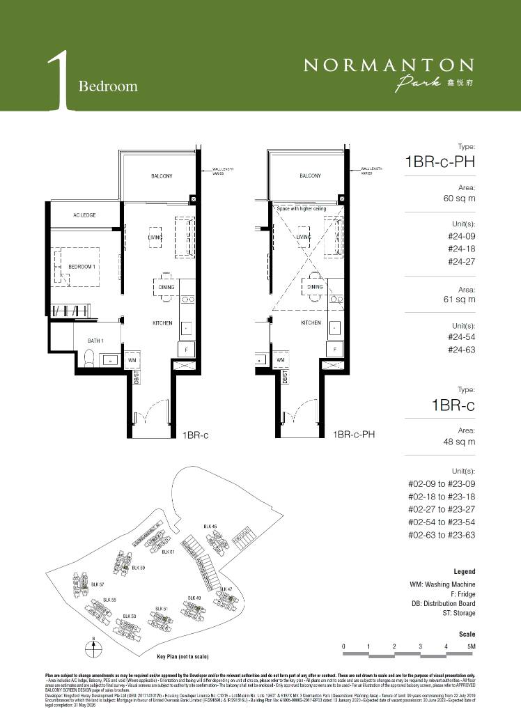 Normanton Park floor plan 1BR-c — 1 Bedroom