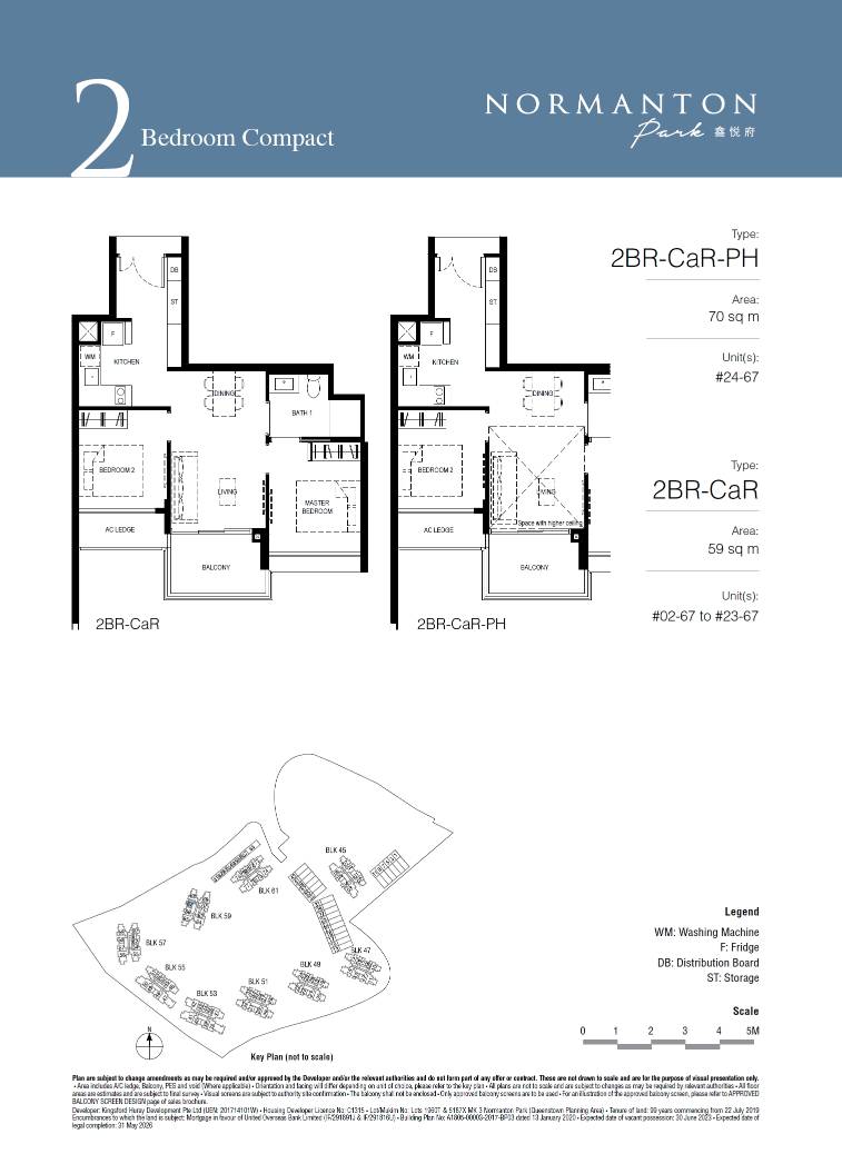 Normanton Park floor plan 2BR-CaR — 2 Bedroom