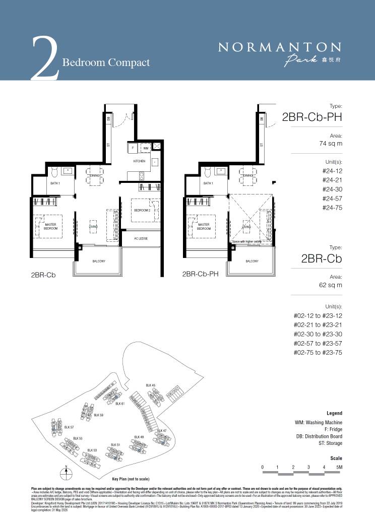 Normanton Park floor plan 2BR-Cb — 2 Bedroom
