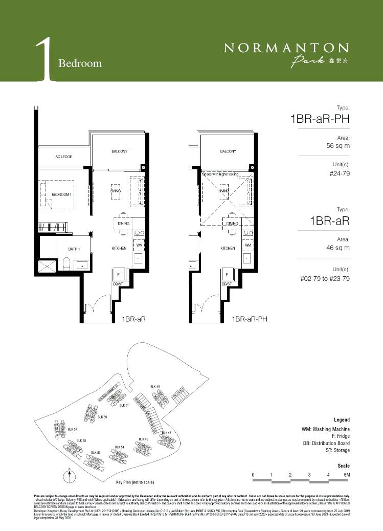 Normanton Park floor plan 1BR-aR — 1 Bedroom