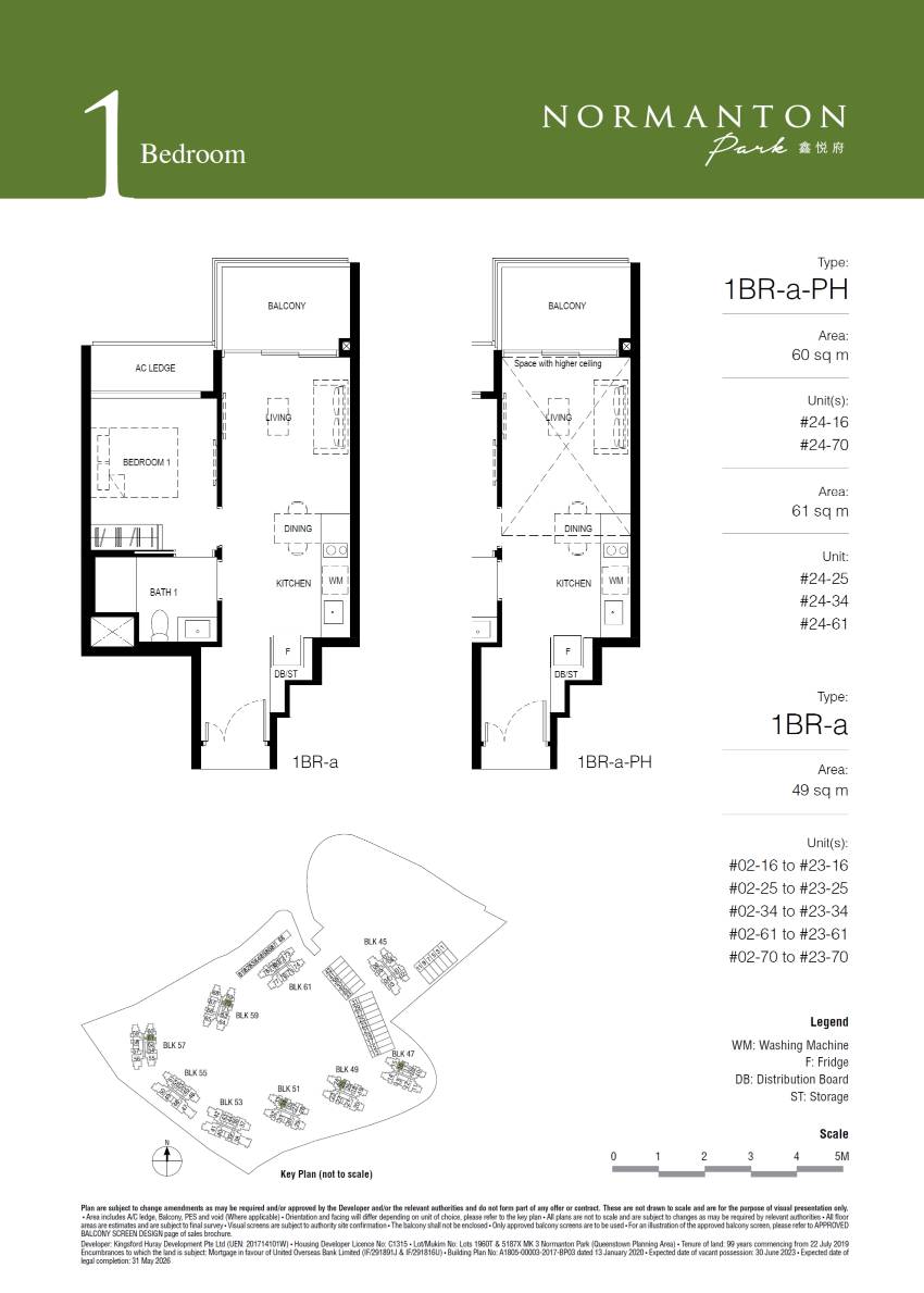 Normanton Park floor plan 1BR-a — 1 Bedroom