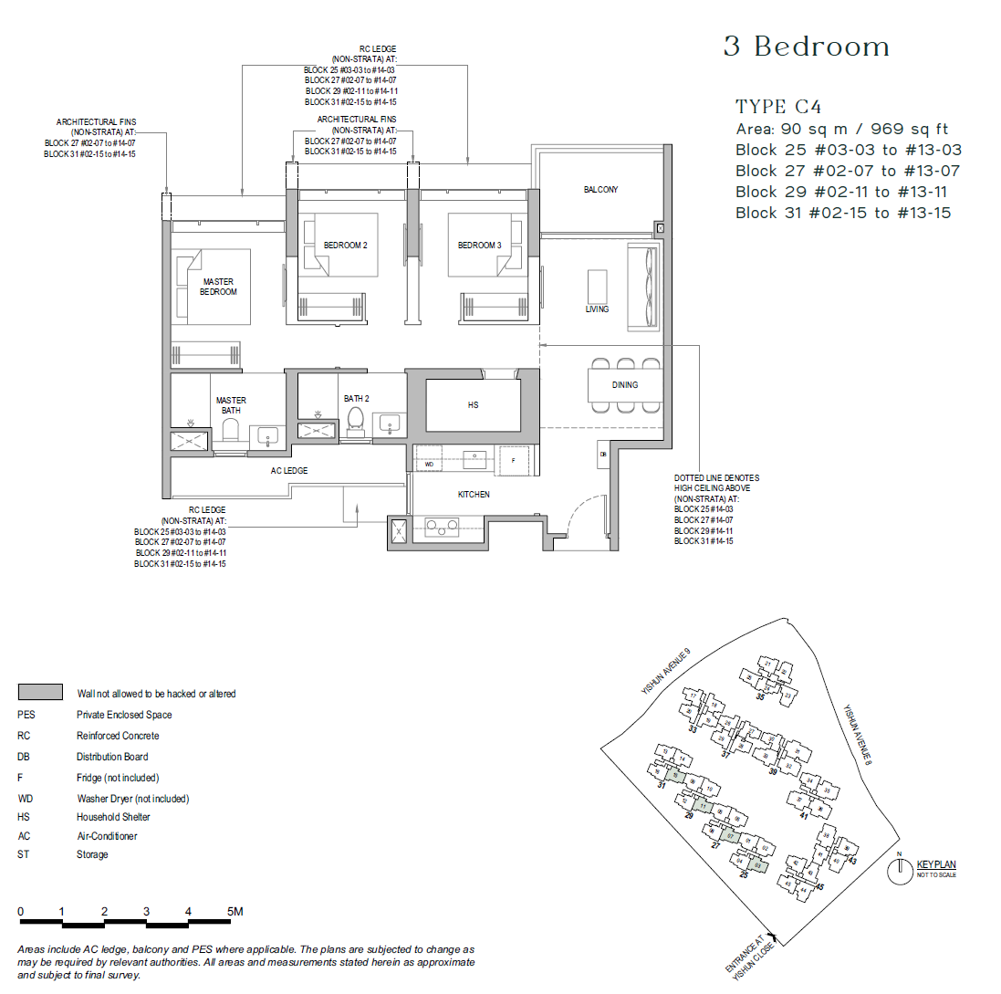 North Gaia floor plan C4 — 3 BEDROOM