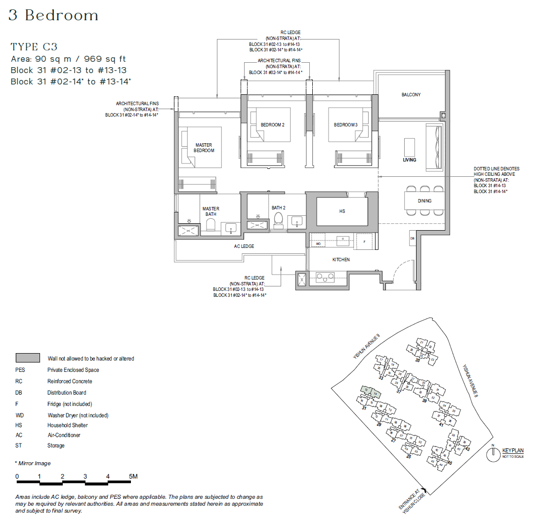 North Gaia floor plan C3 — 3 BEDROOM