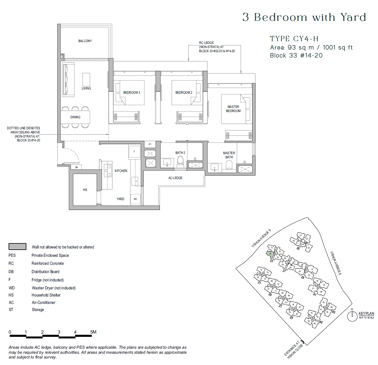 North Gaia floor plan CY4-H — 3 BEDROOM + YARD