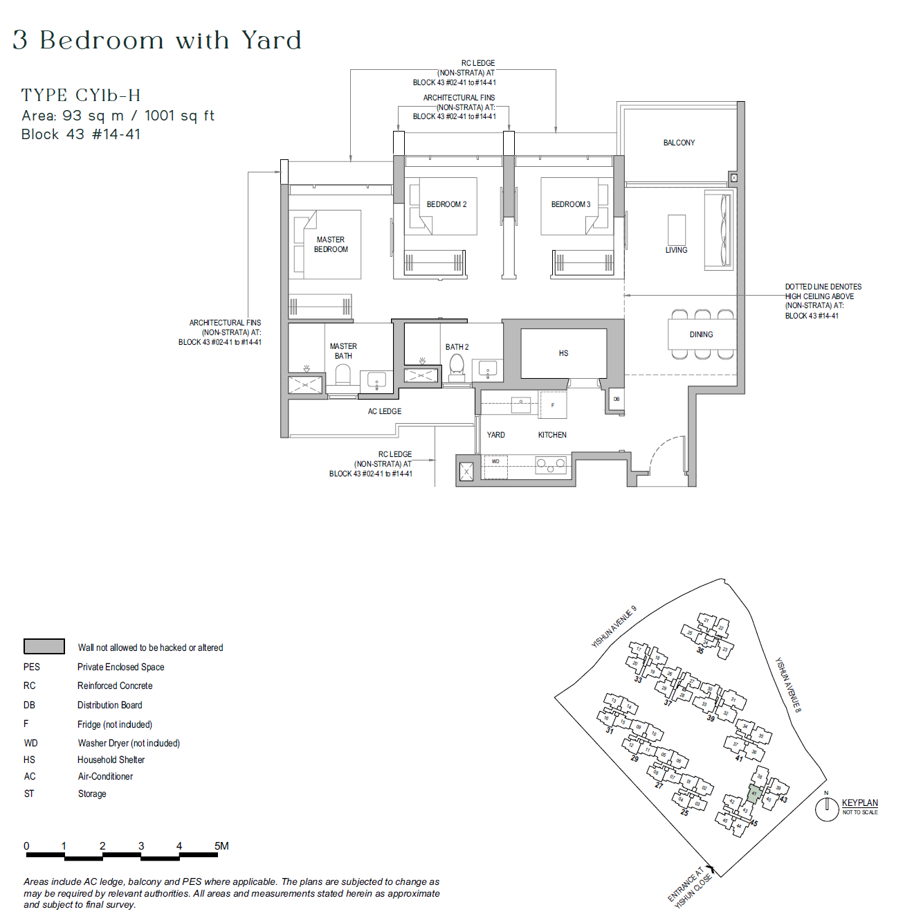 North Gaia floor plan CY1b-H — 3 BEDROOM + YARD