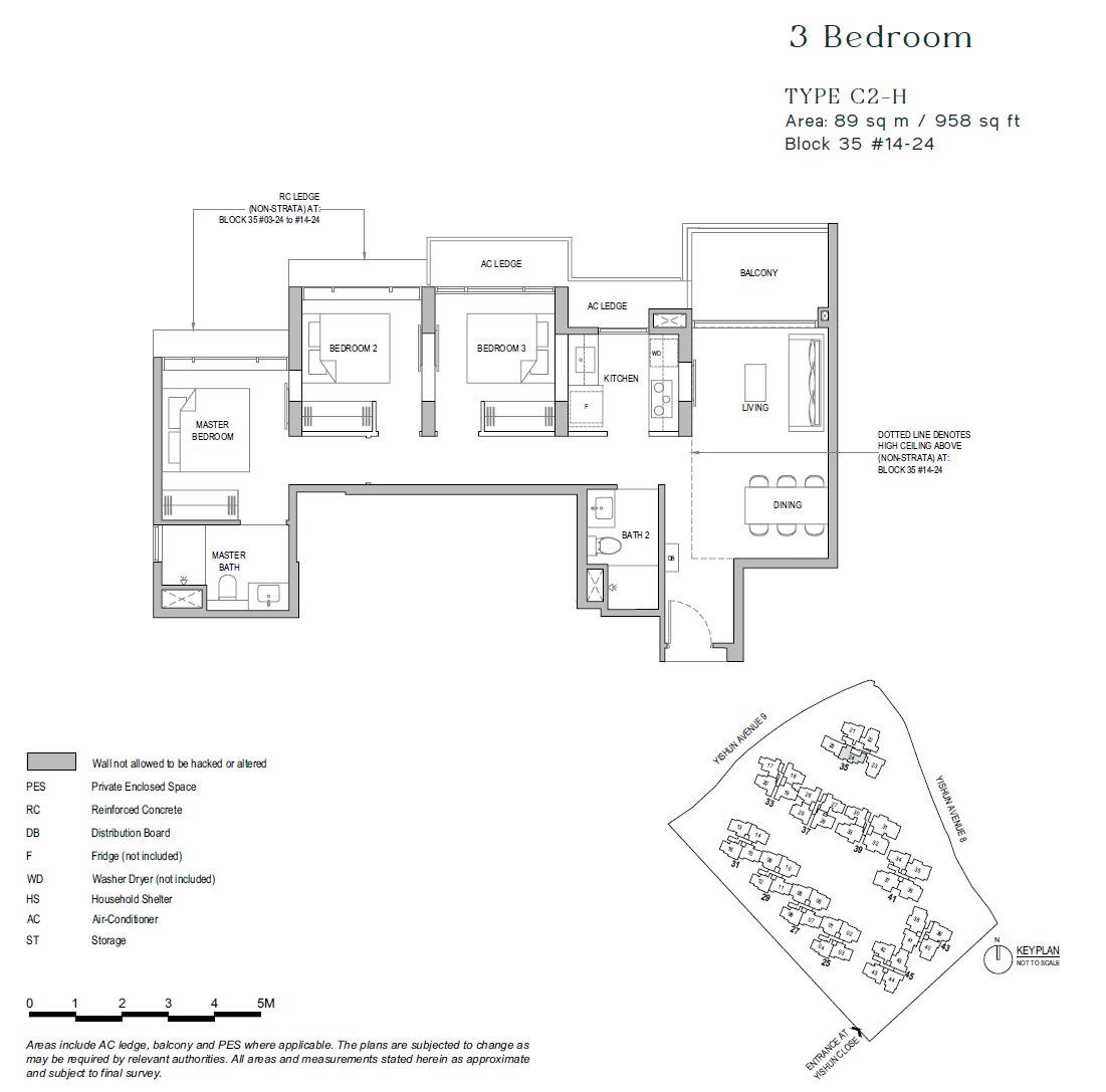 North Gaia floor plan C2-H — 3 BEDROOM