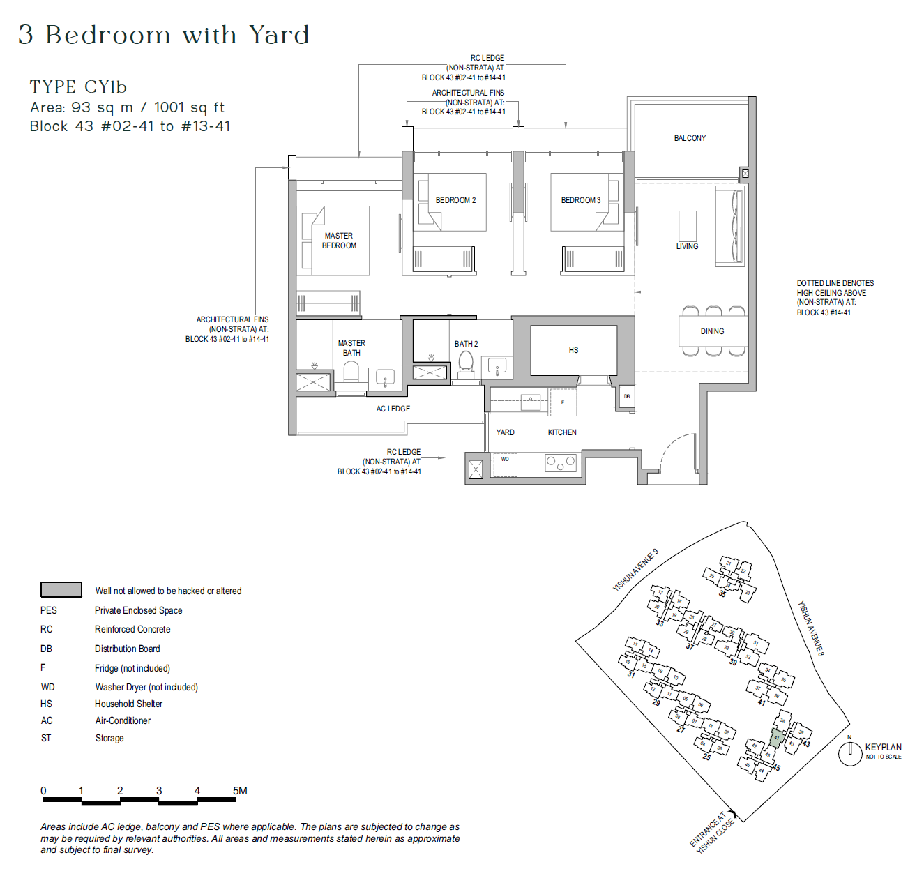 North Gaia floor plan CY1b — 3 BEDROOM + YARD