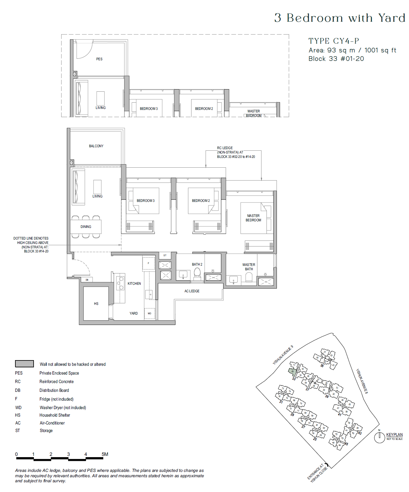 North Gaia floor plan CY4-P — 3 BEDROOM + YARD