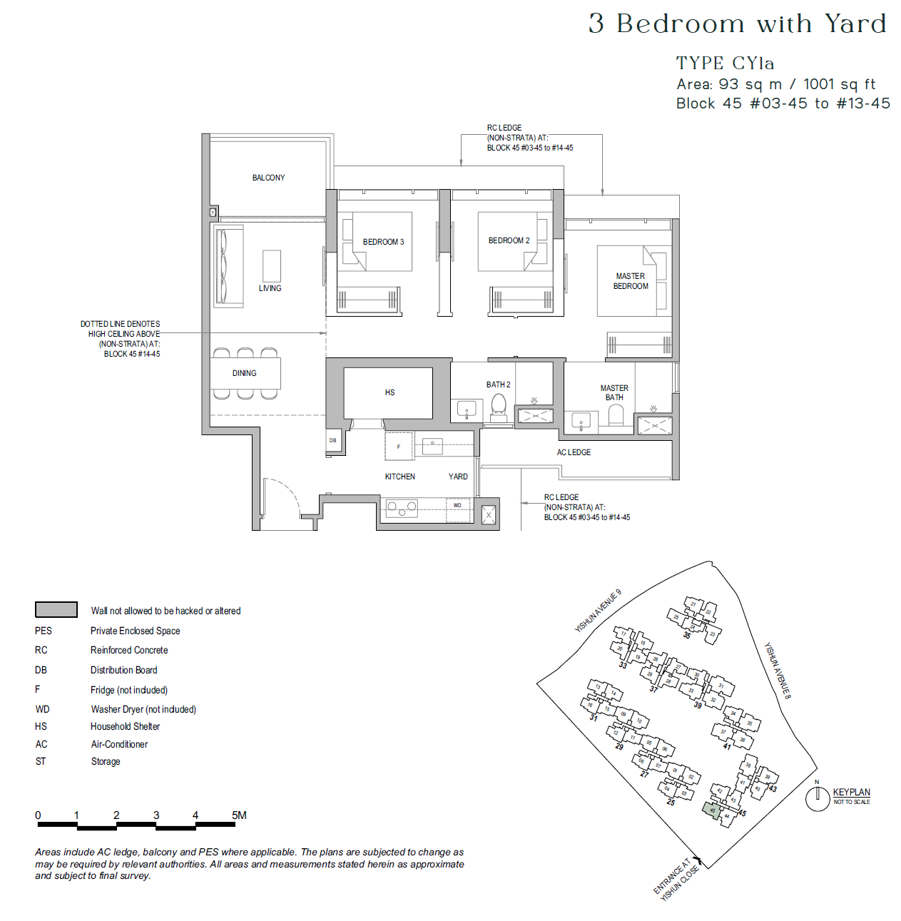 North Gaia floor plan CY1a — 3 BEDROOM + YARD
