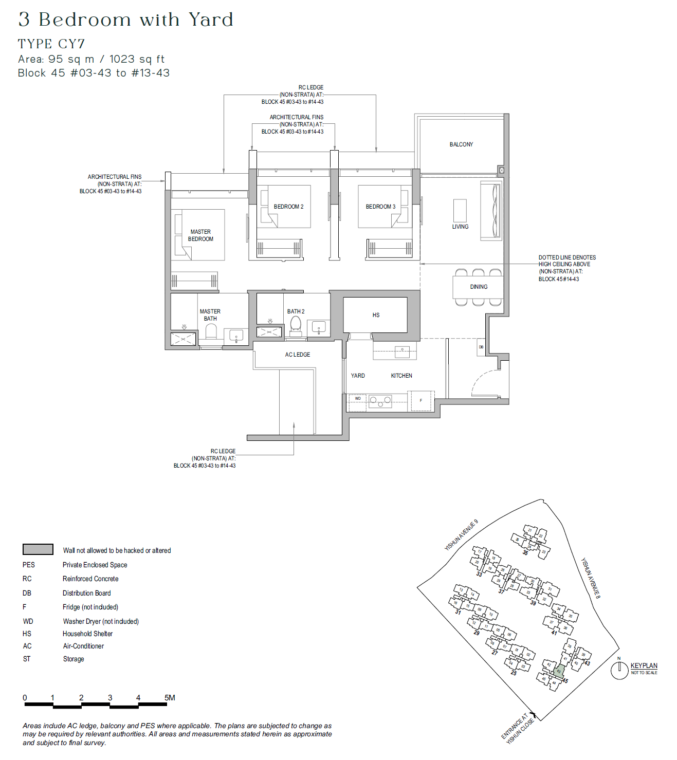 North Gaia floor plan CY7 — 3 BEDROOM + YARD