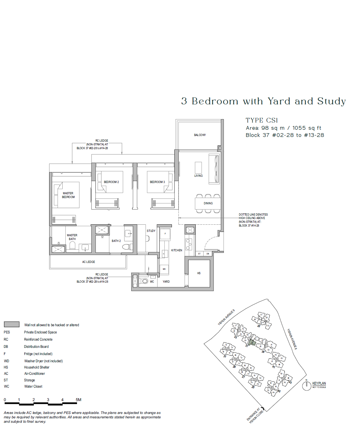 North Gaia floor plan CS1 — 3 BEDROOM+YARD+STUDY