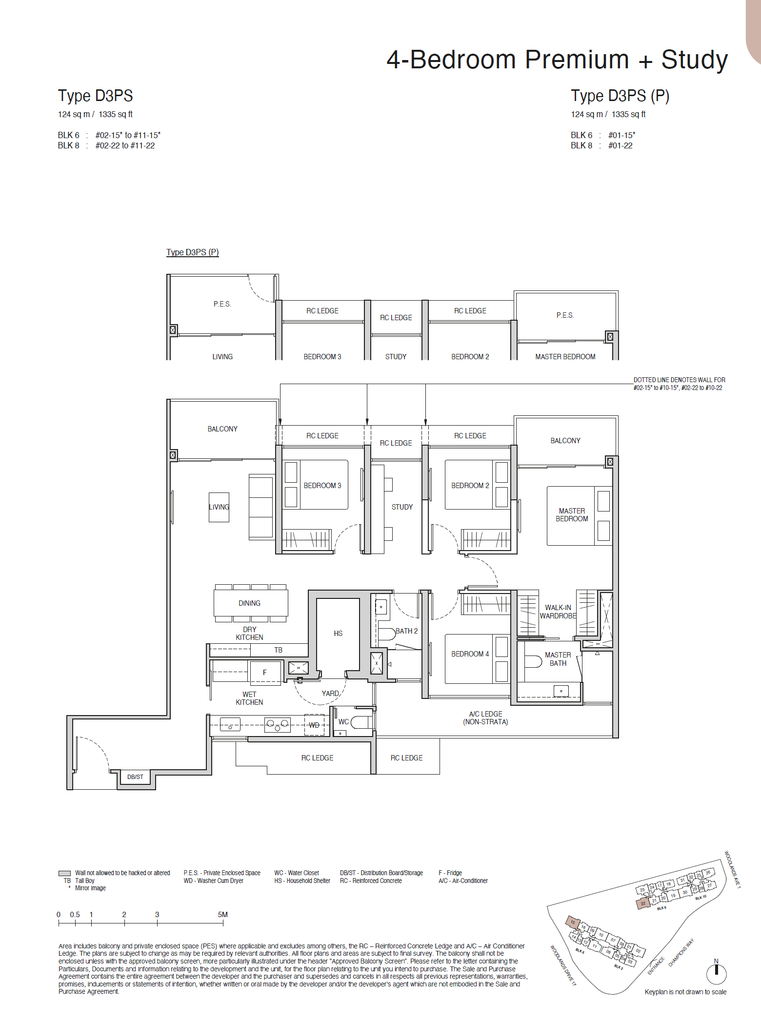Norwood Grand floor plan D3PS(P) — 4 BEDROOM PREMIUM + STUDY