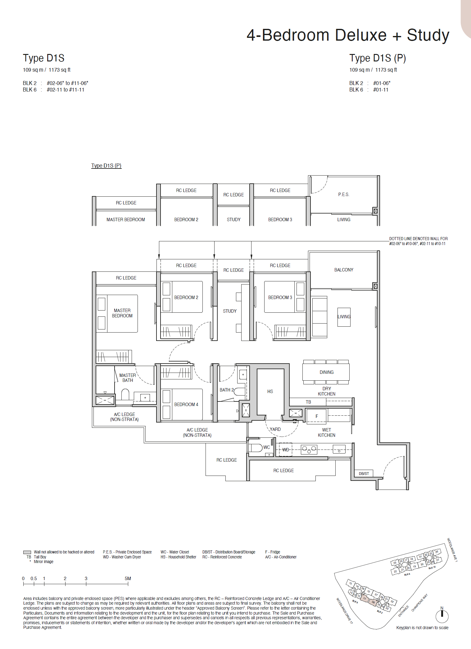 Norwood Grand floor plan D1S — 4 BEDROOM DELUXE + STUDY