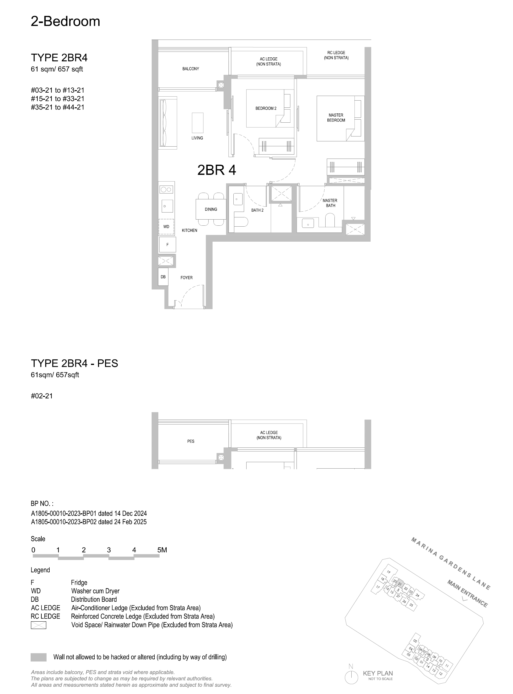 One Marina Gardens 2 Bedroom 2BR4 floor plan