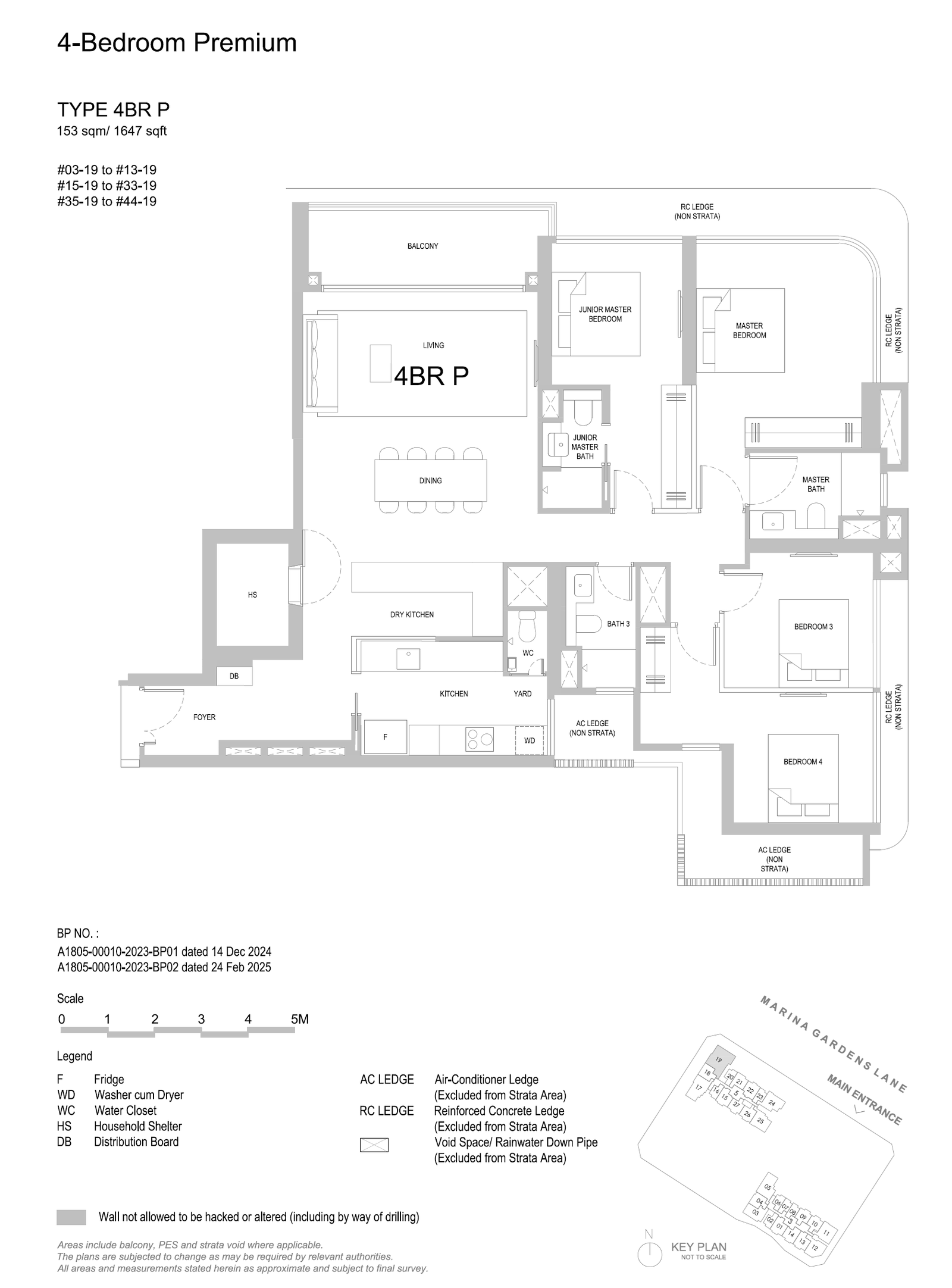 One Marina Gardens 4 Bedroom Premium 4BR P floor plan