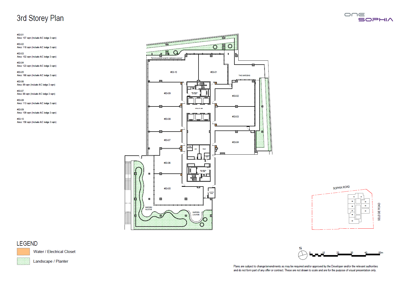One Sophia Office 3rd Storey Plan floor plan