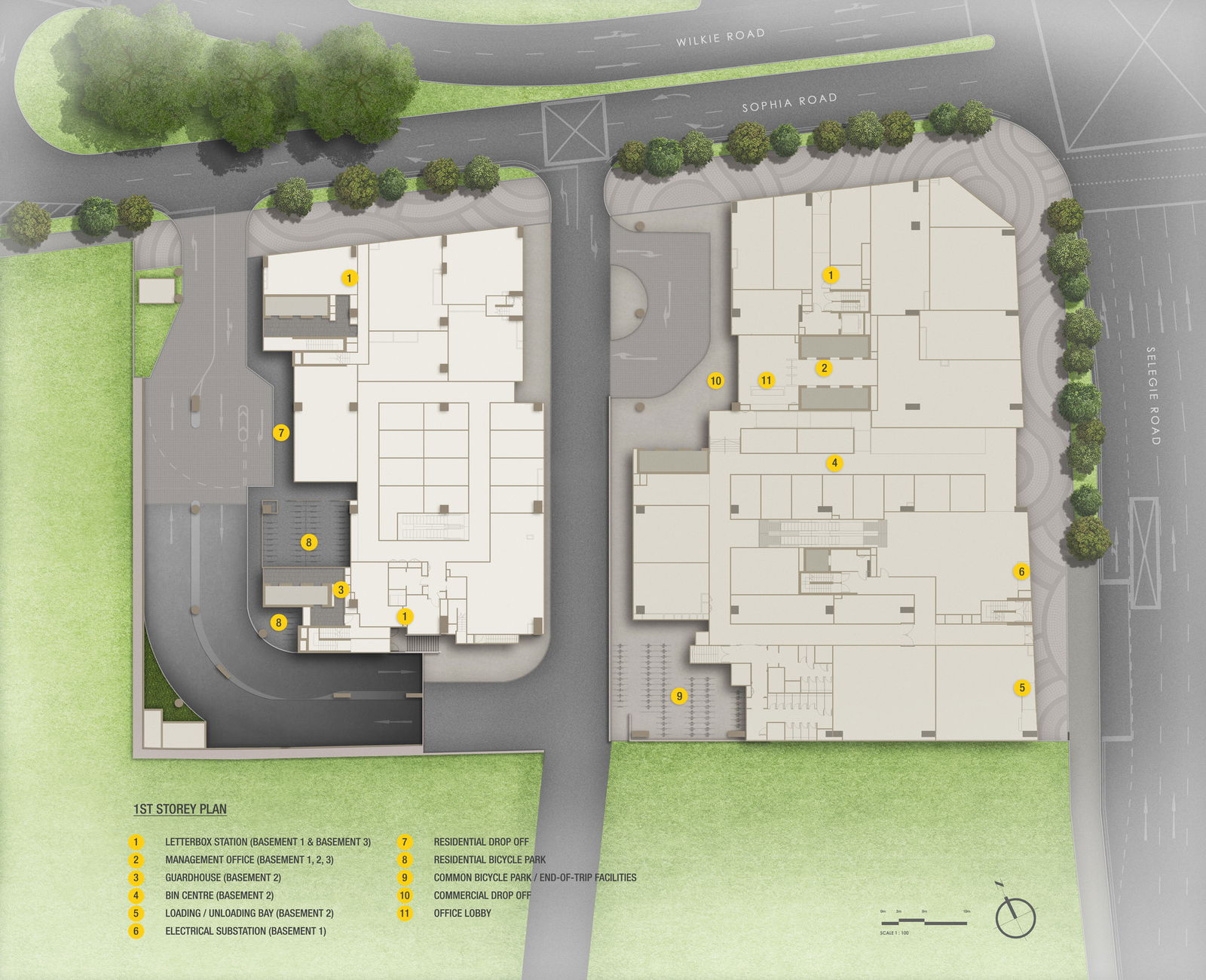 One Sophia site plan