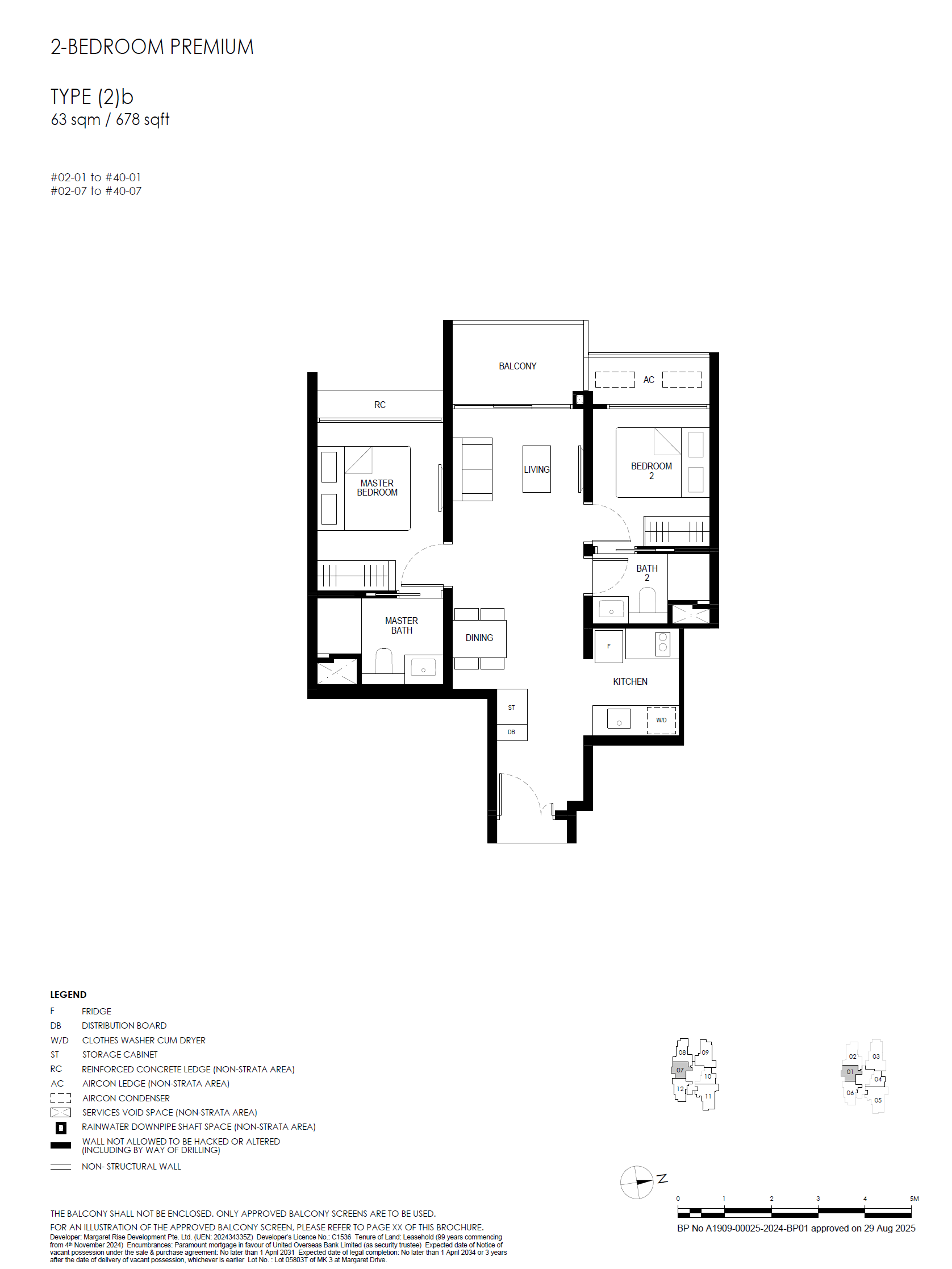 Penrith floor plan (2)b — 2 Bedroom Premium