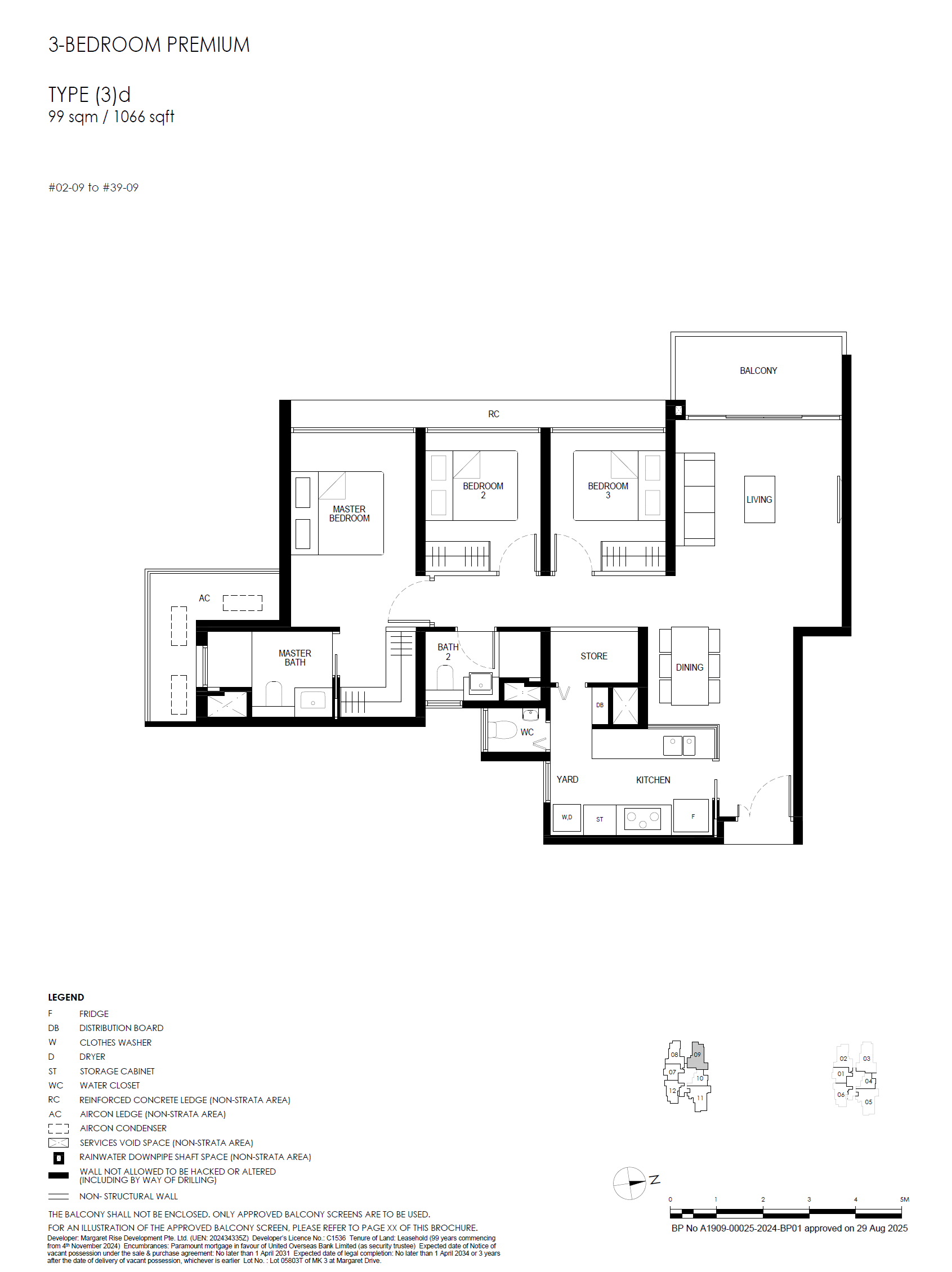 Penrith floor plan (3)d — 3 Bedroom Premium